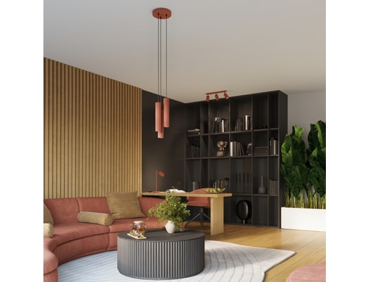 SOLLUX LIGHTING - Applique karbon 10 rouge ocre