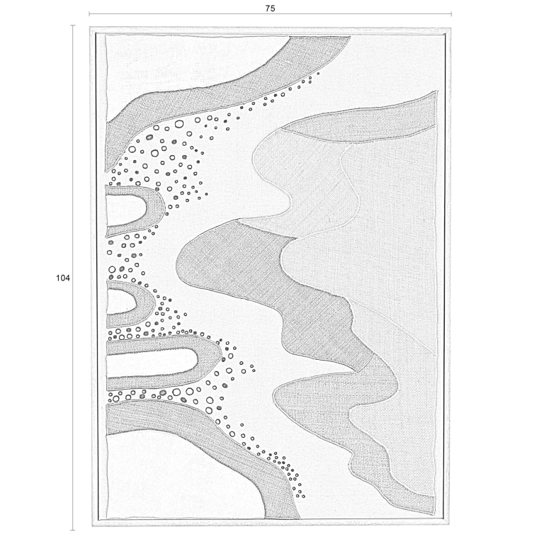 Zuiver Coastal schilderij stof 75x104