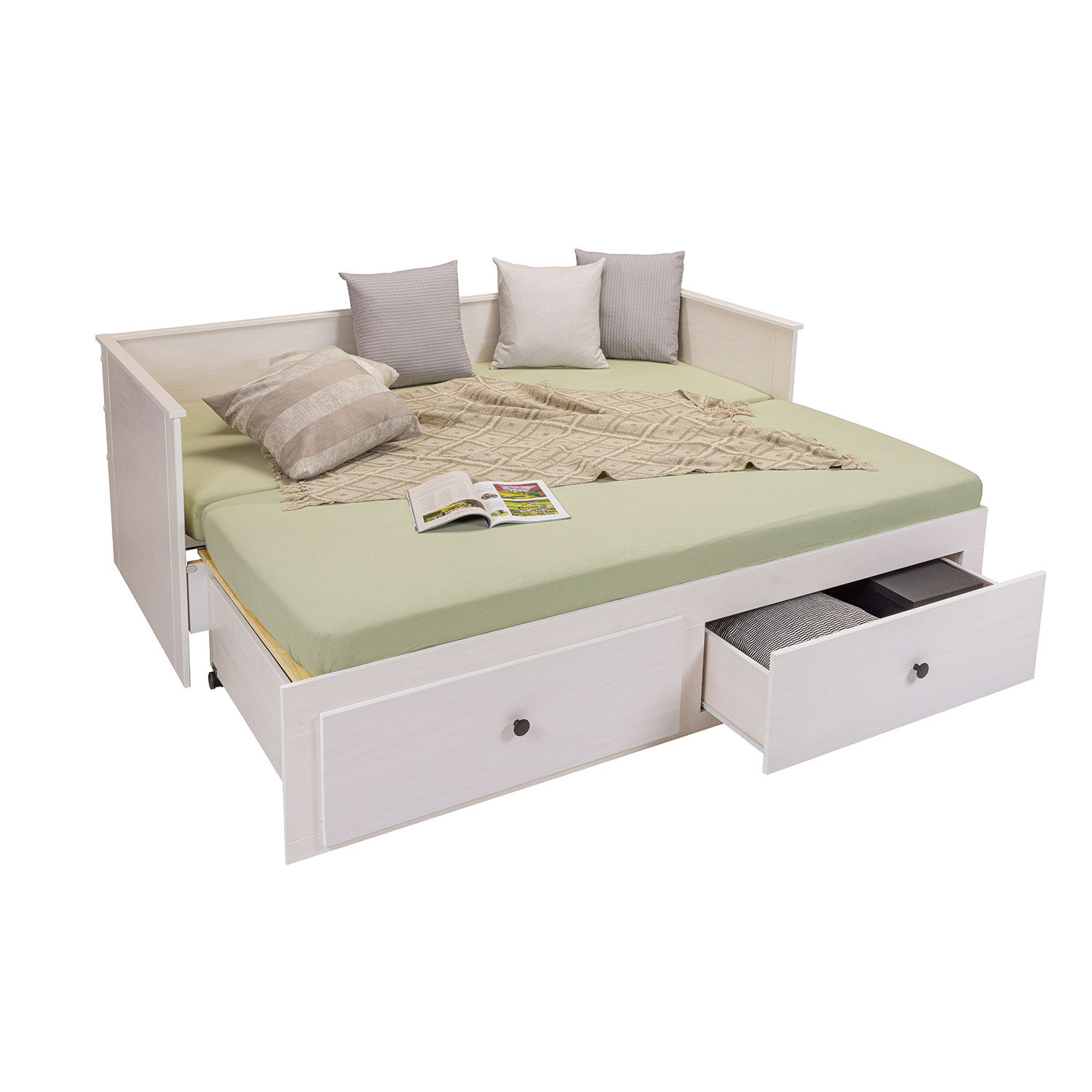 Ausziehbett Paulino aus Massivholz