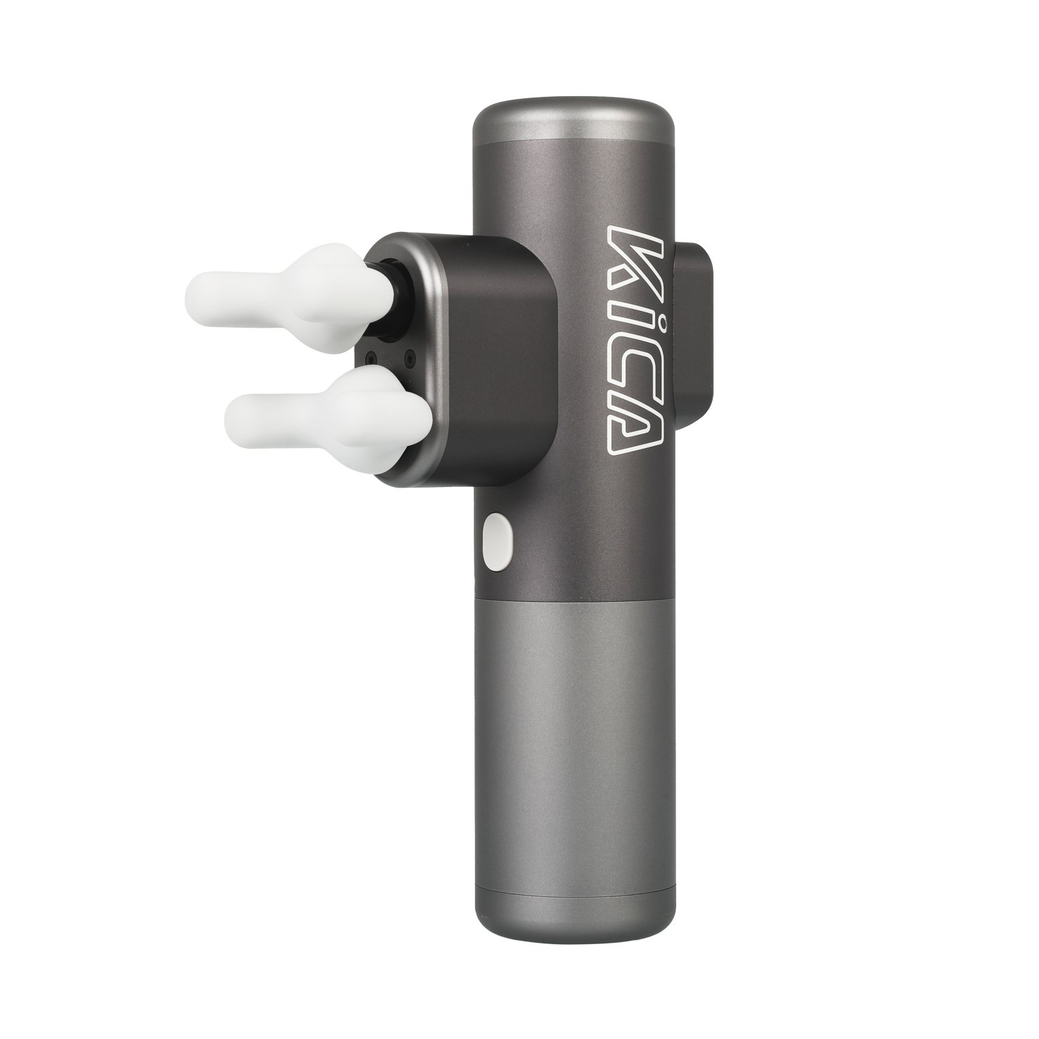 Pro Massagepistole Elektronische Dual Head Muskelmassagepistole mit 3 Aufsätzen (4000572) Aluminium Design - Grau