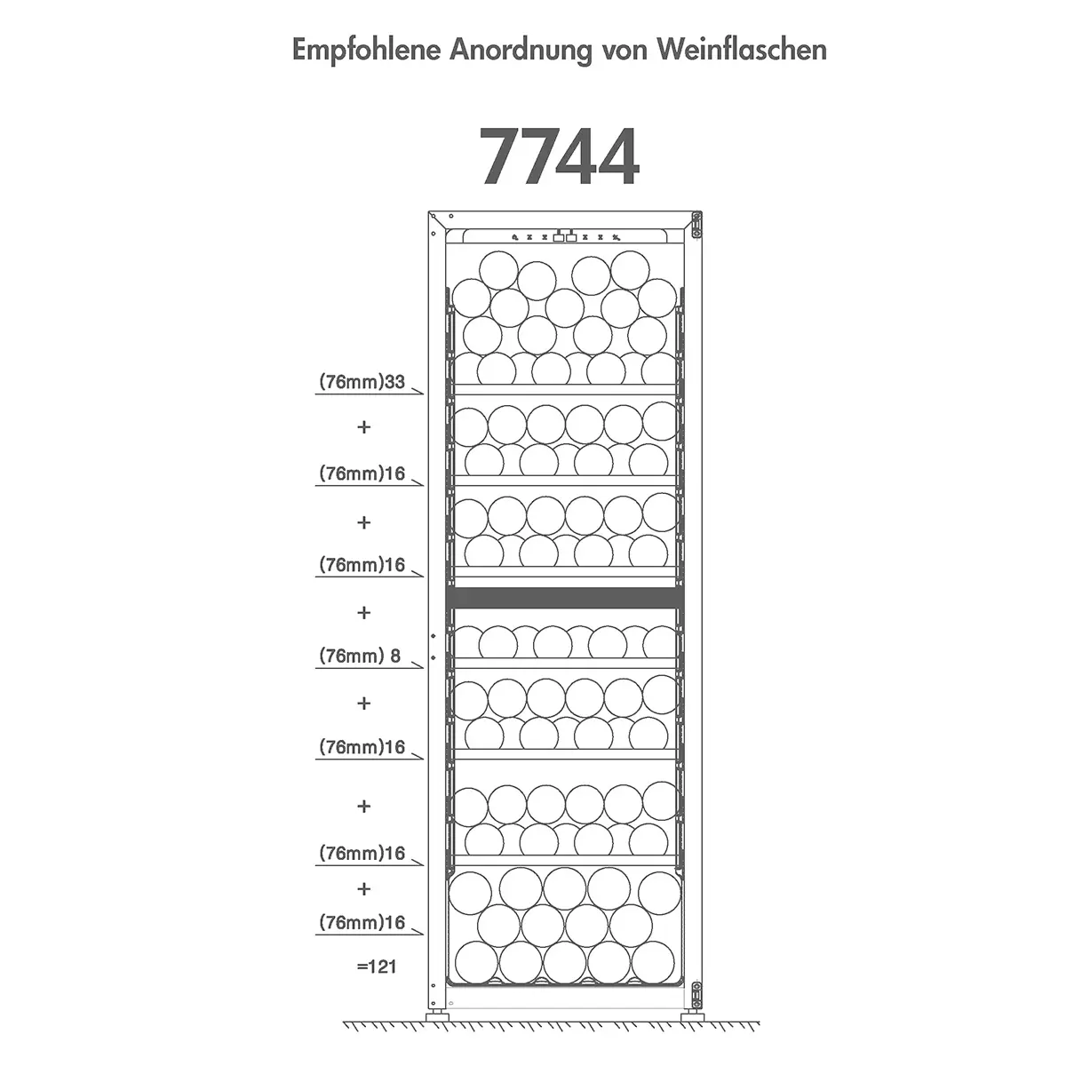 Weinklimaschrank 291 L mit Schwarz