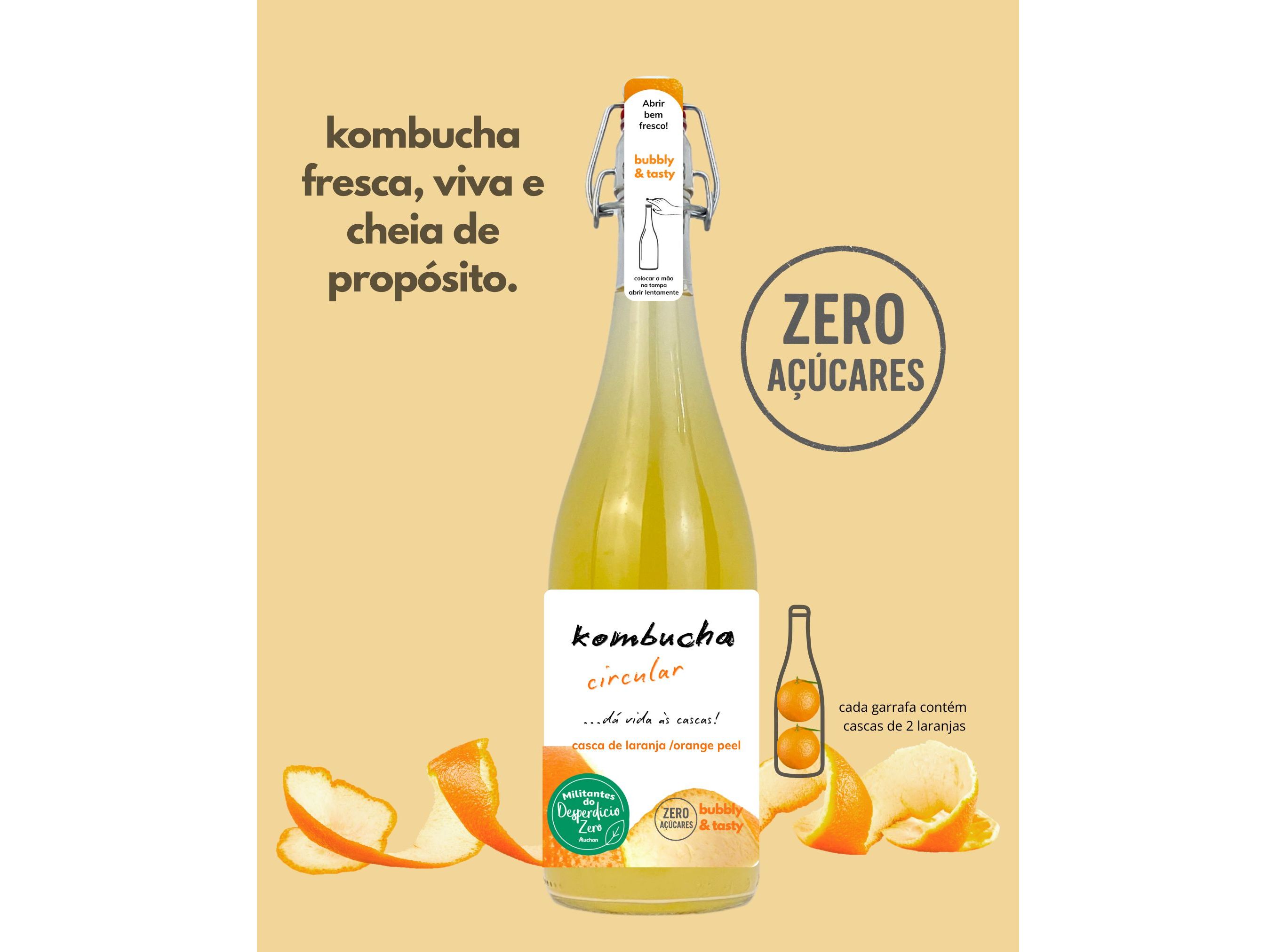 KOMBUCHA CIRCULAR CASCAS DE LARANJA 0.75L