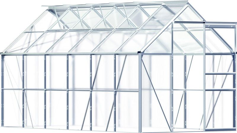 Tuinkas - Aluminium - Polycarbonaat - 1-4 Dakramen - Regengoot