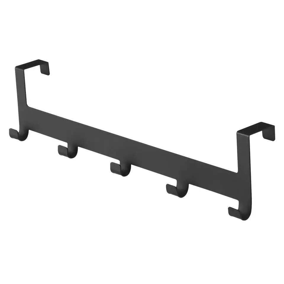 Metalen Deurkapstok Deurhanger Kapstok voor Handdoek en Kleding, Metaal, Zwart