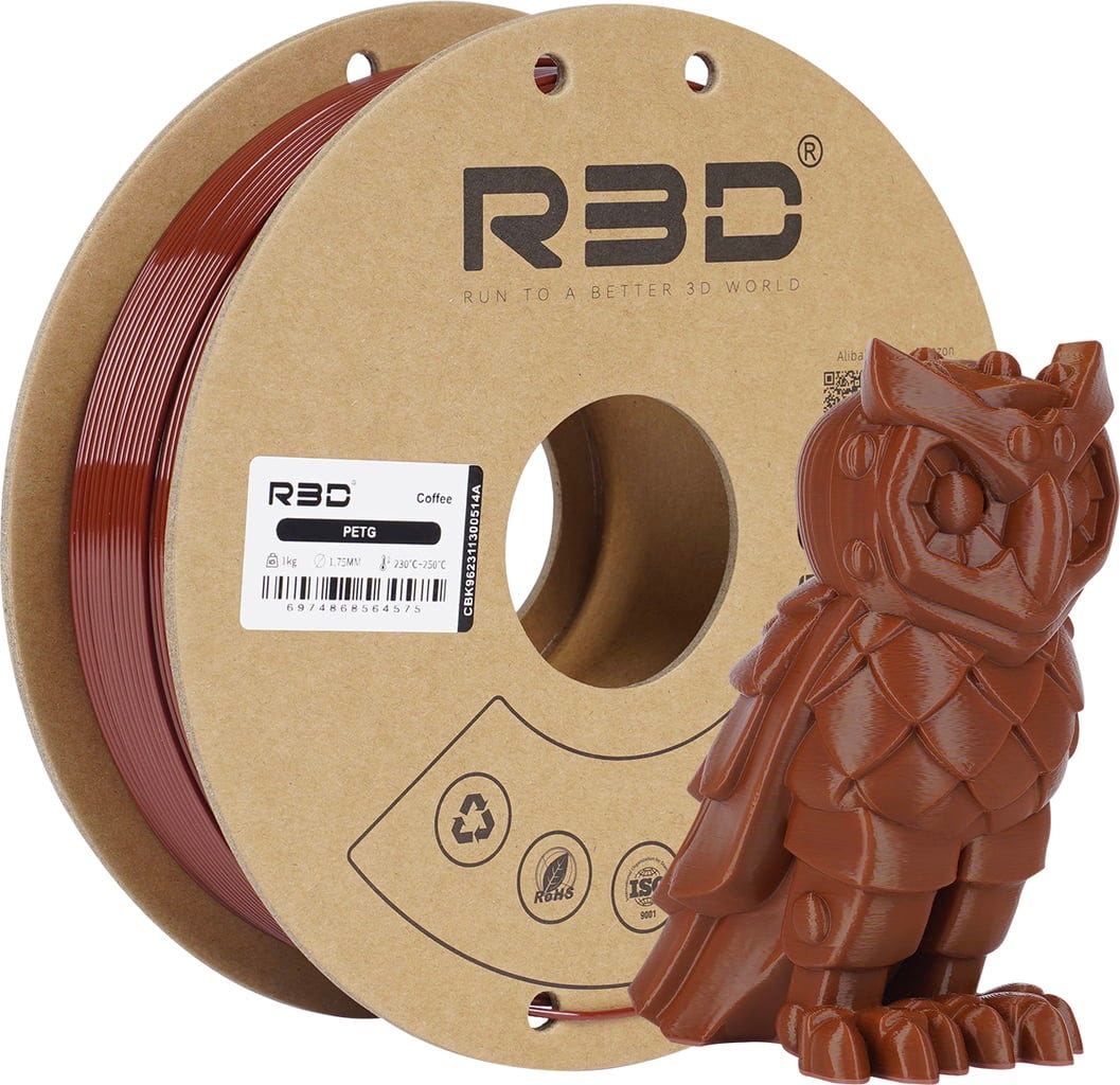 R3D  PETG Coffee Color, 1.75 mm / 1000 g    Günstiges PETG-Filament in Kaffeebraun