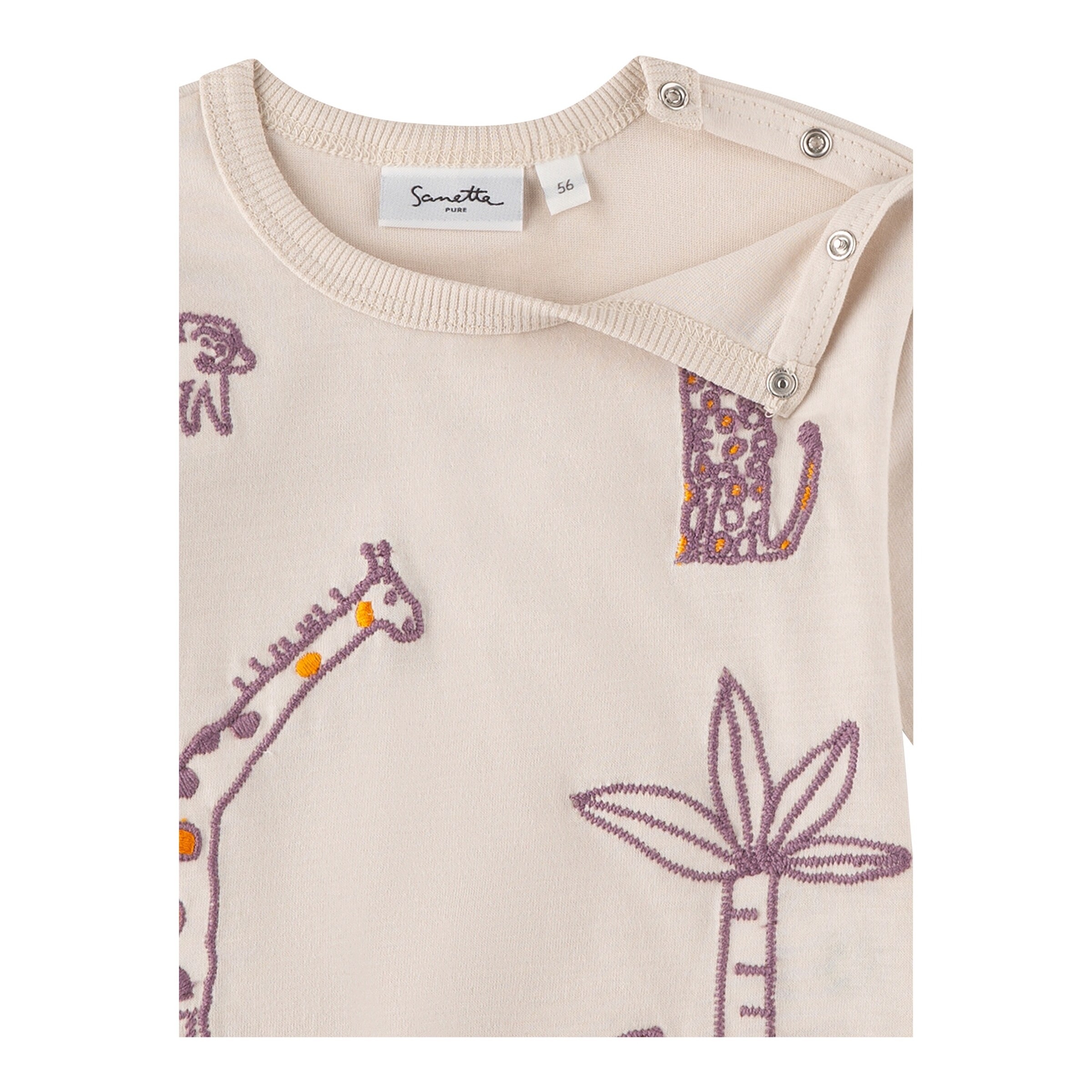 Sanetta Pure Shirt langarm Safari natur/lila