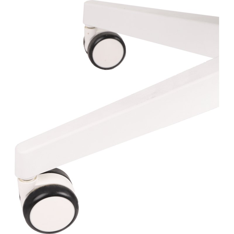 Chaise de bureau ergonomique Marti, tissu, mécanisme synchrone + réglage profondeur d'assise, appui-tête, accoudoirs 3D , piètement roulettes blanc