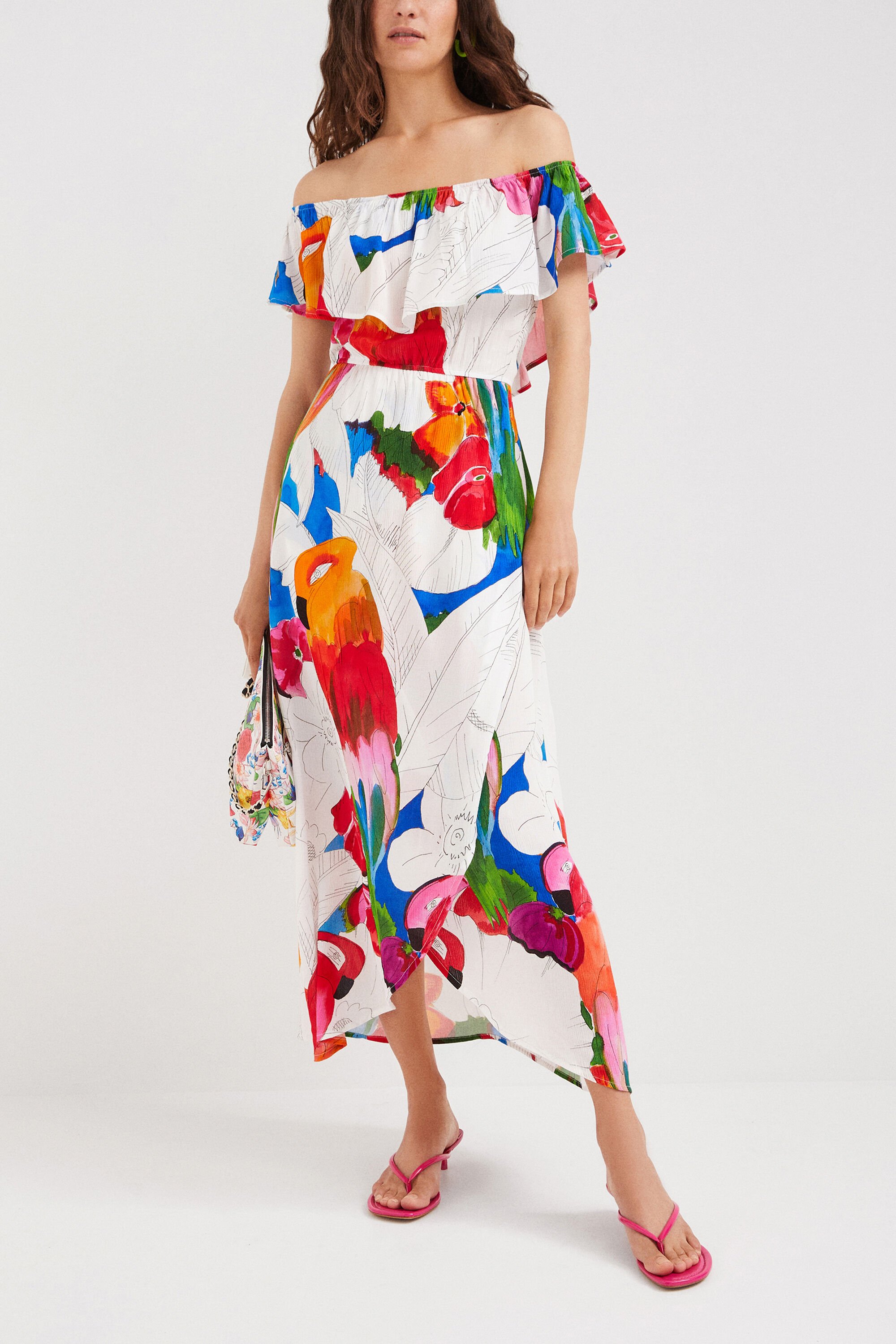 Robe boho tropicale