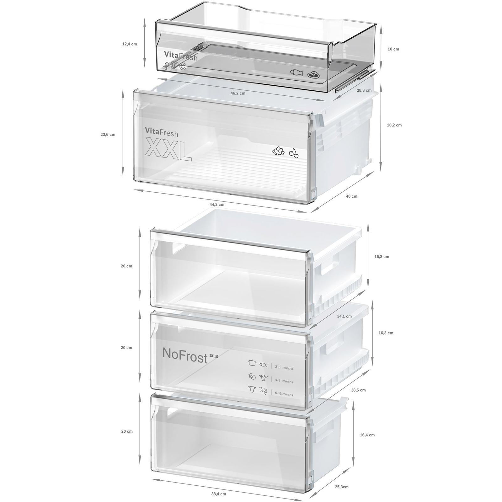 BOSCH Kühl-Gefrierkombination KGN39VICT - Edelstahl - C