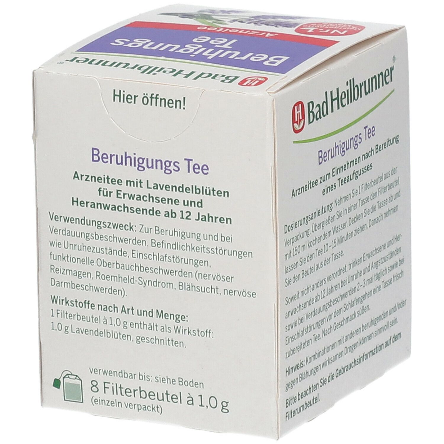 Bad Heilbrunner Beruhigungstee  mit Lavendelblüten