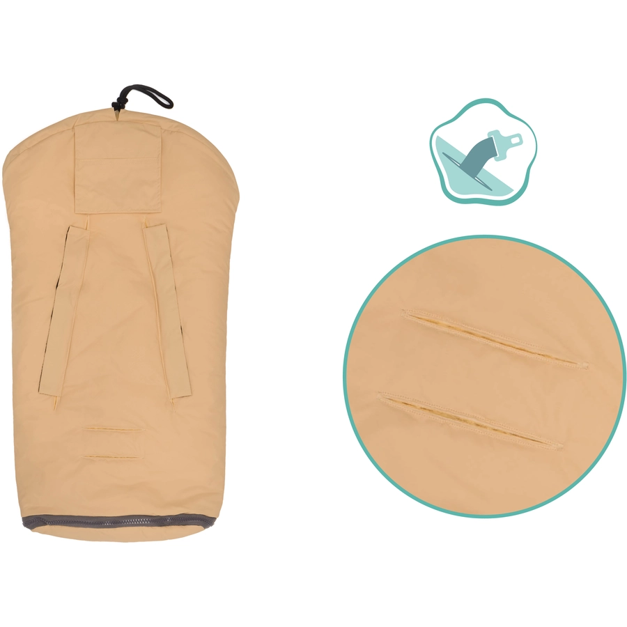 fillikid Winterfußsack Pamir Gr. 0 Echtfell Cappuccino