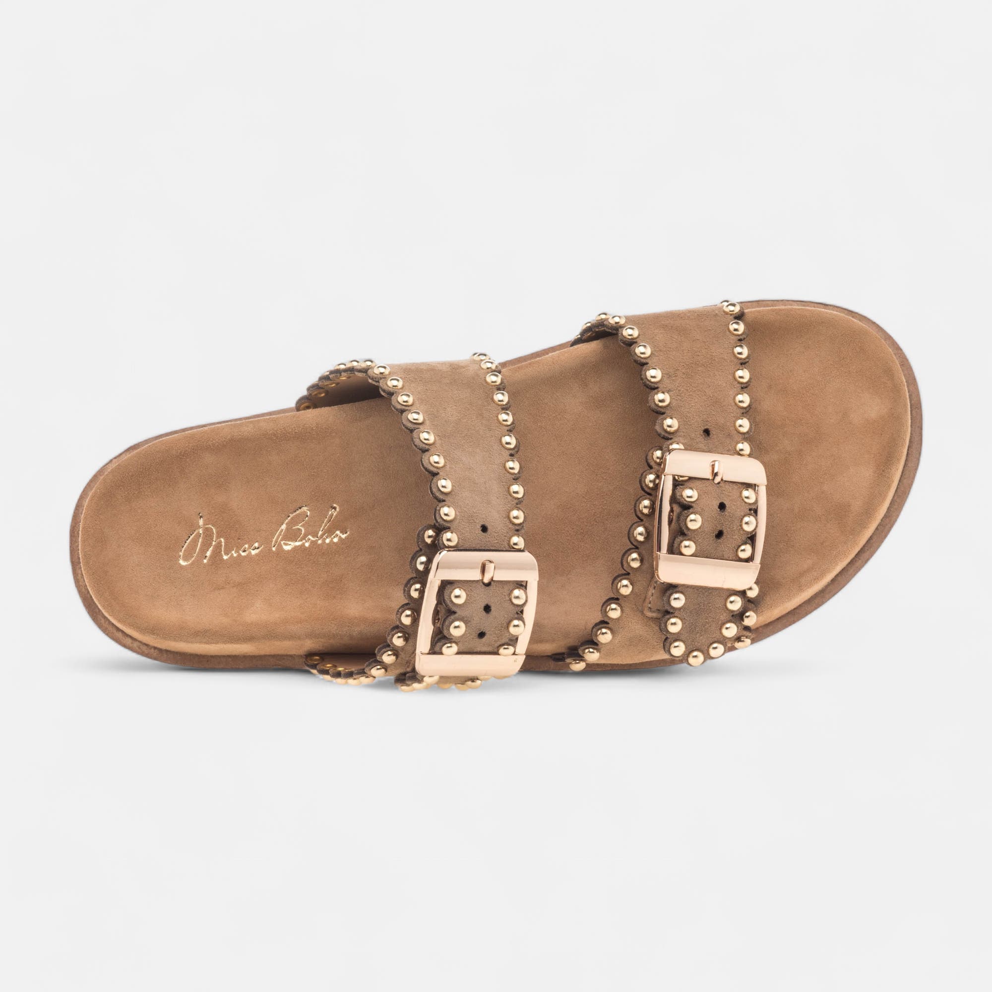 Mules Femme en cuir beige