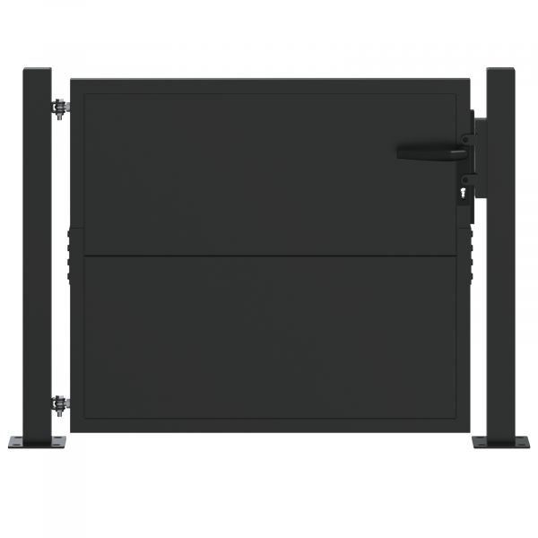 vidaXL Portão de Jardim Preto 100 x 100 cm Aço com Revestimento em Pó - 96174196