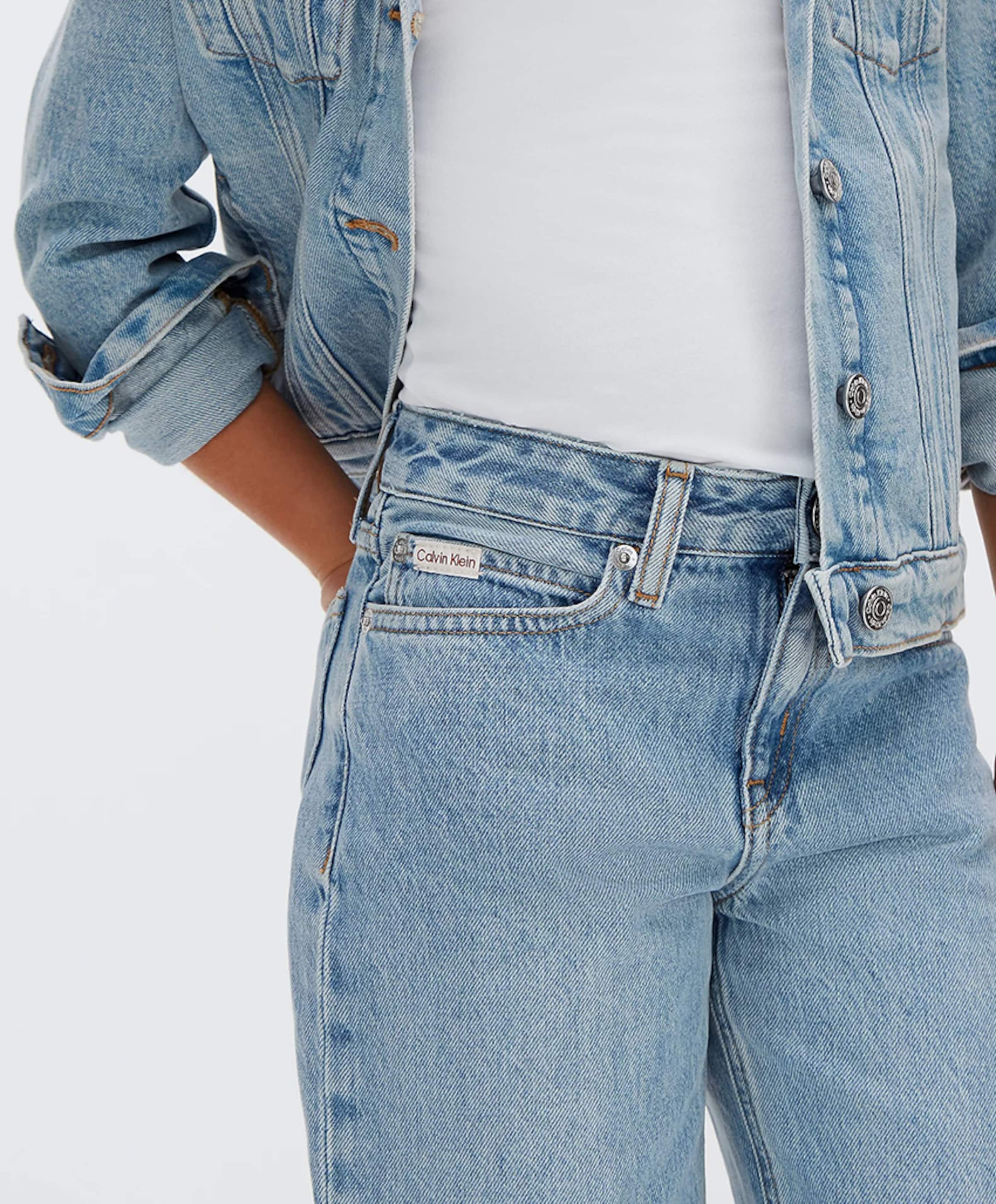 Calvin Klein HR WIDE LEG DANTE WASH meisjes jeans blauw