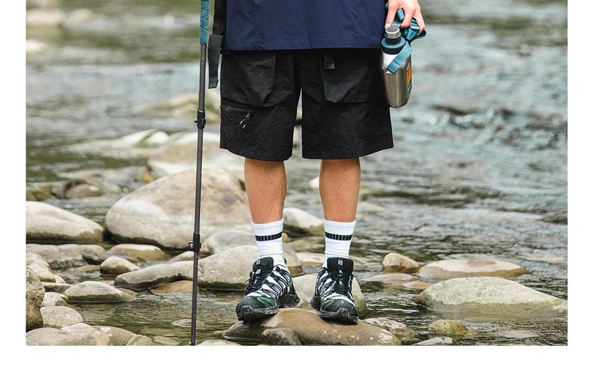 DuckleBeam - Mid Rise Plain Cargo Shorts