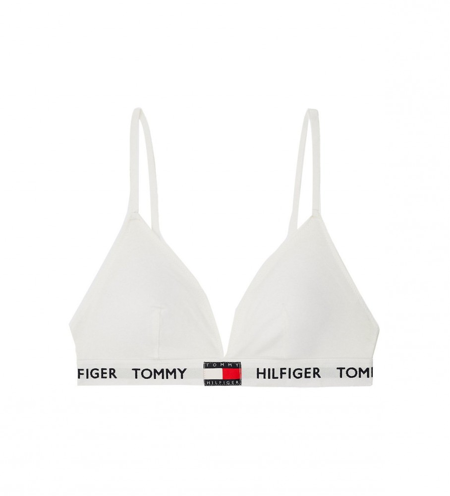 Sutiã acolchoado Tommy Hilfiger, algodão branco