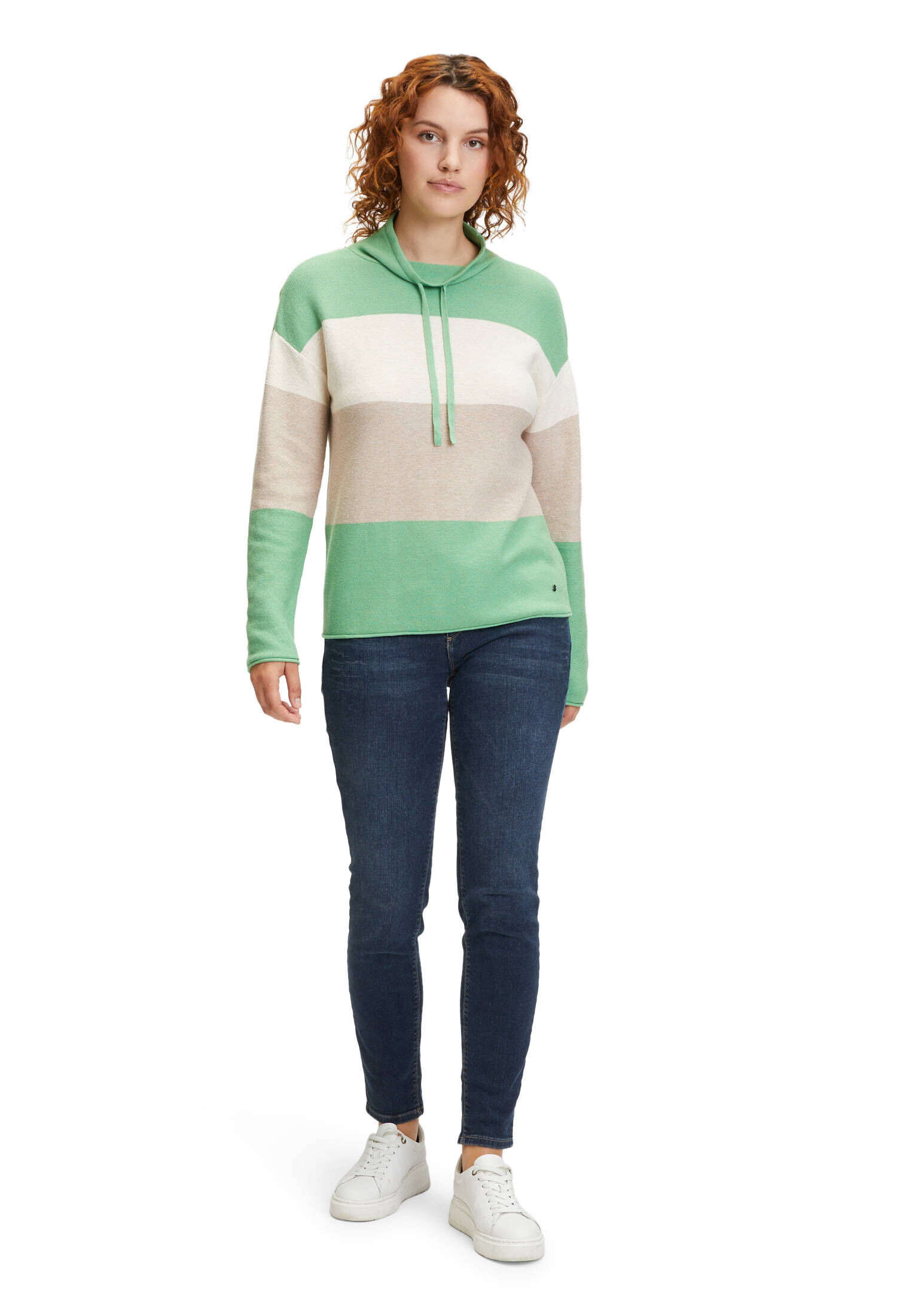 Betty & Co| Damen Strickpullover mit Color Blocking