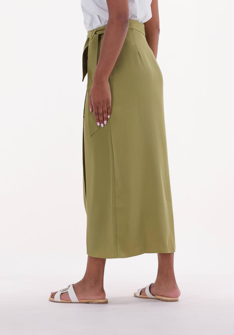 ANOTHER LABEL groene another label midirok bryn skirt