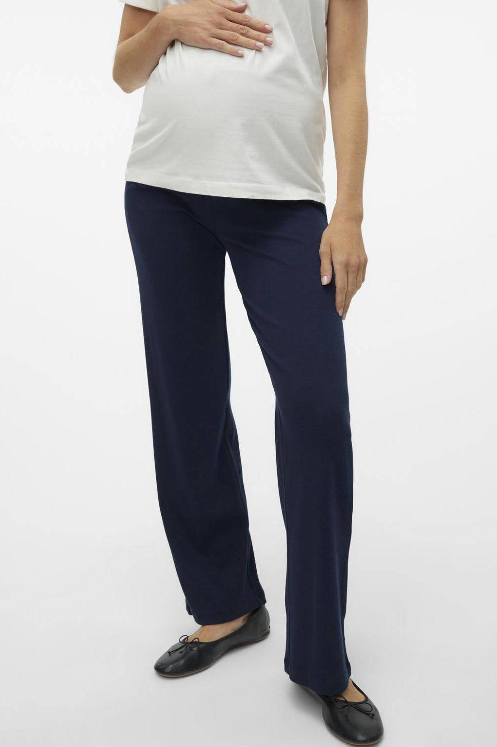 MAMALICIOUS relaxed zwangerschapsbroek MLEMILY donkerblauw