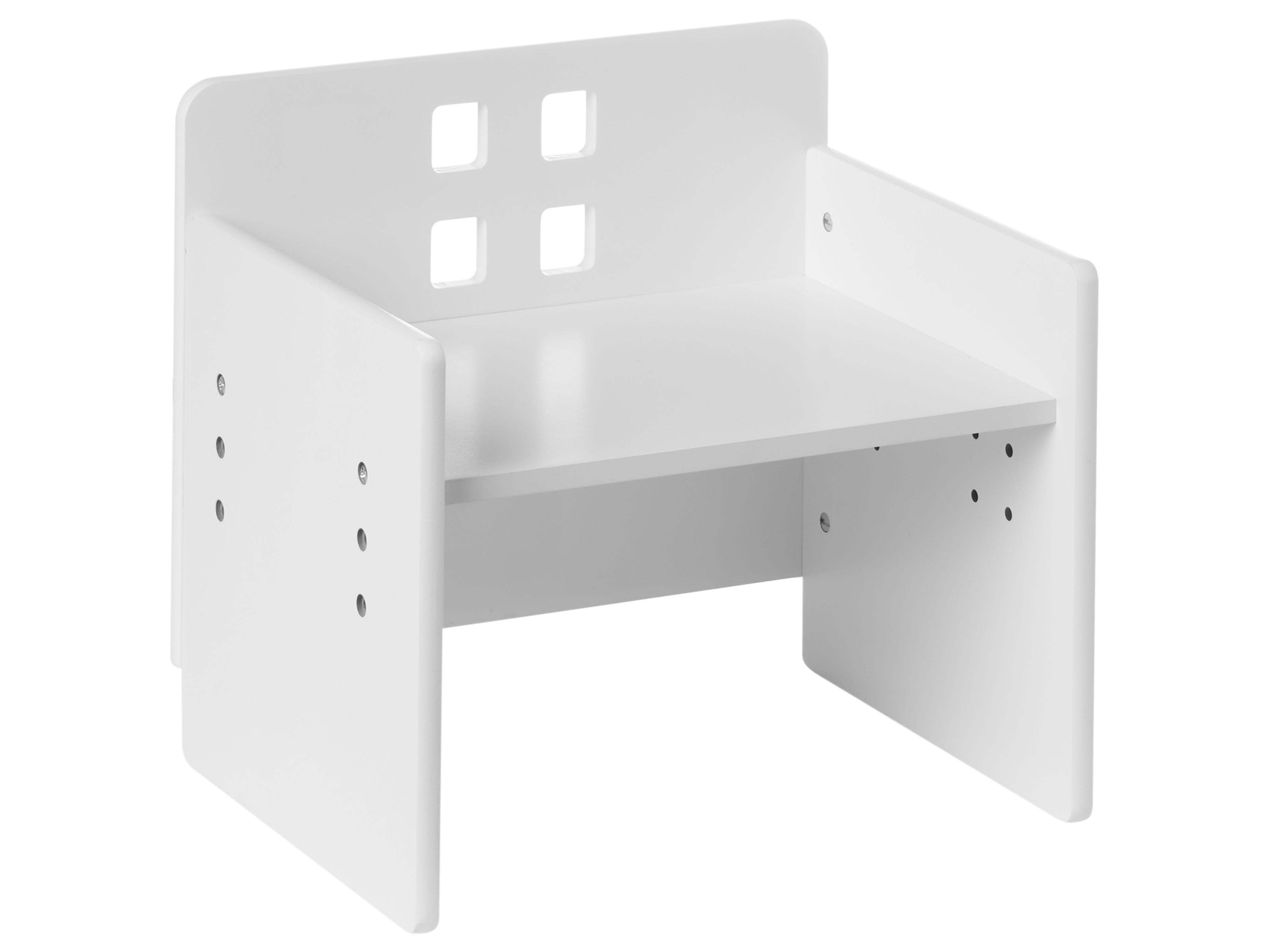 Kindertafel en stoel set ELANORA Wit montessori