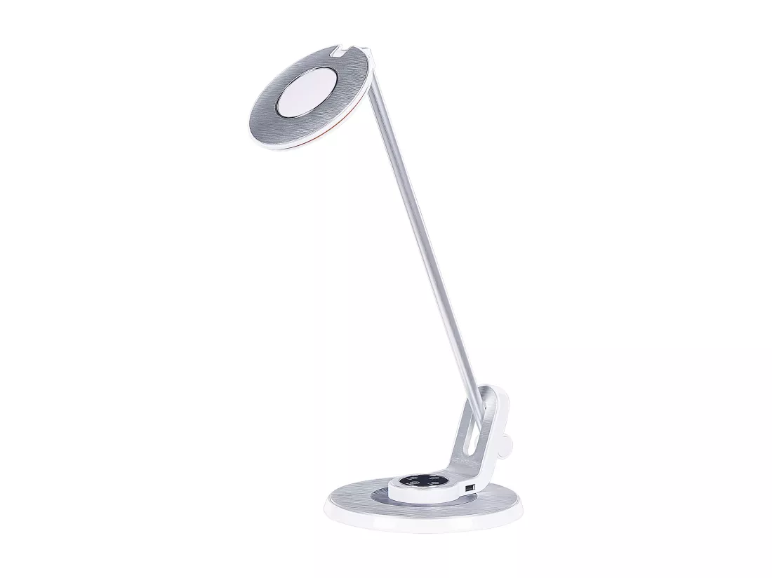 Lampe de bureau LED CORVUS Avec variateur Métal Blanc/argenté