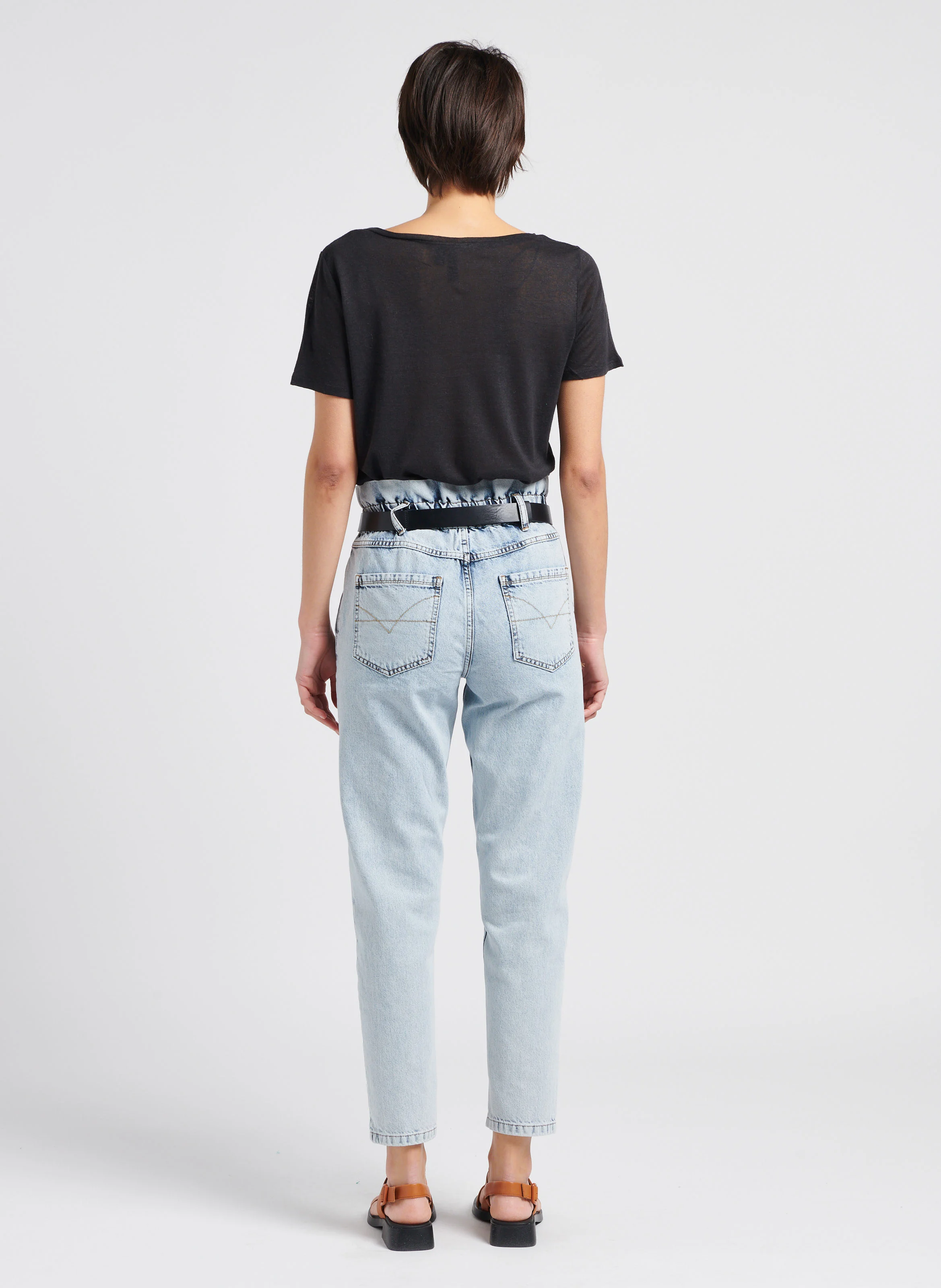 NEW BYZANNE - Ceinture en cuir | Noir