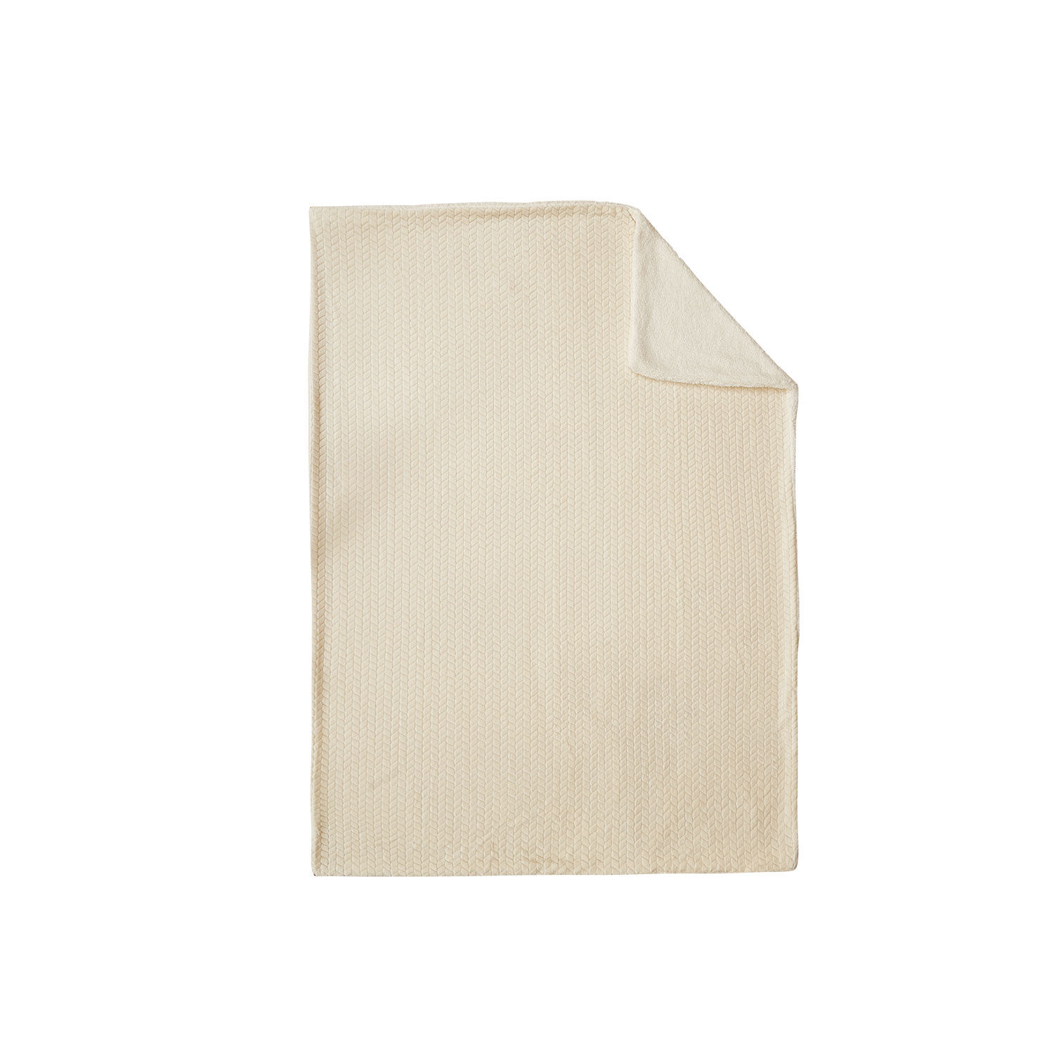 Kuscheldecke mit Fischgrätenmuster