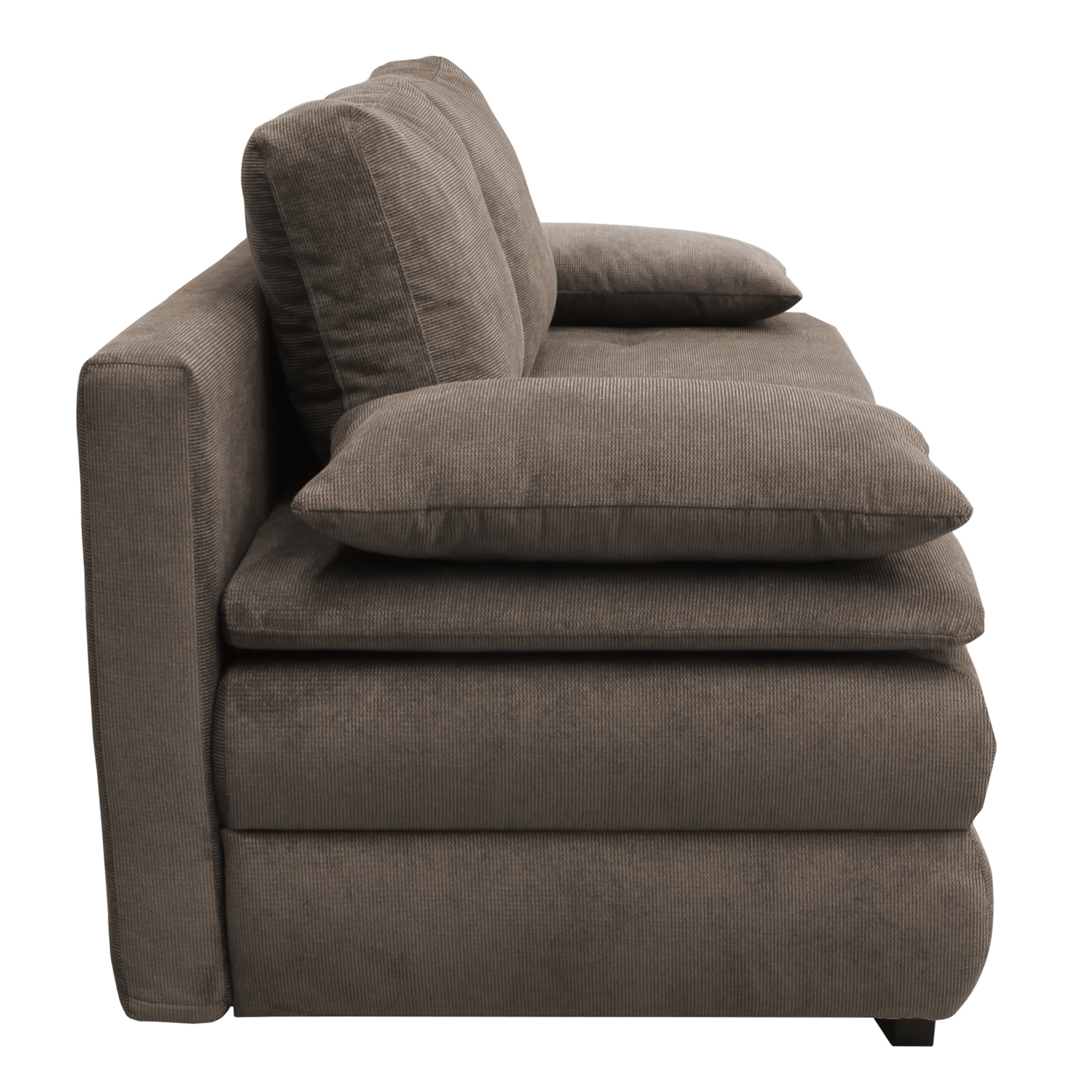 Schlafsofa - braun - mit Staukasten - 202 cm
