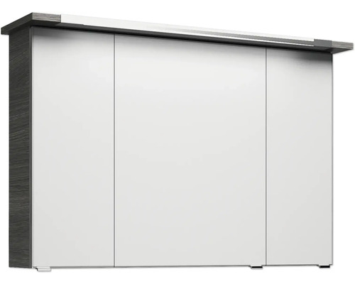 Pelipal Kumba badkamermeubelset (B x H x D): 167 x 200 x 51 cm, grafiet getextureerde fronten, 5-delige set inclusief mineraal gegoten wastafel, halfhoge kast, onderkast en bovenkast (99.1070225193)