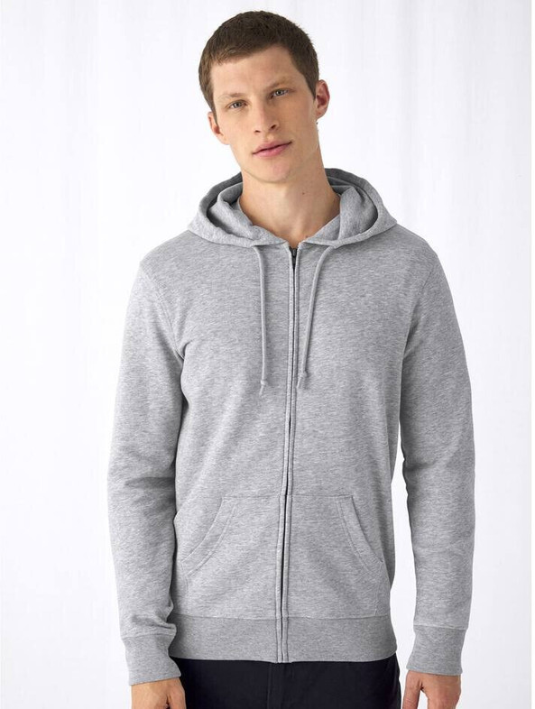 B&C BCU35B - Sweat capuche zippé organique