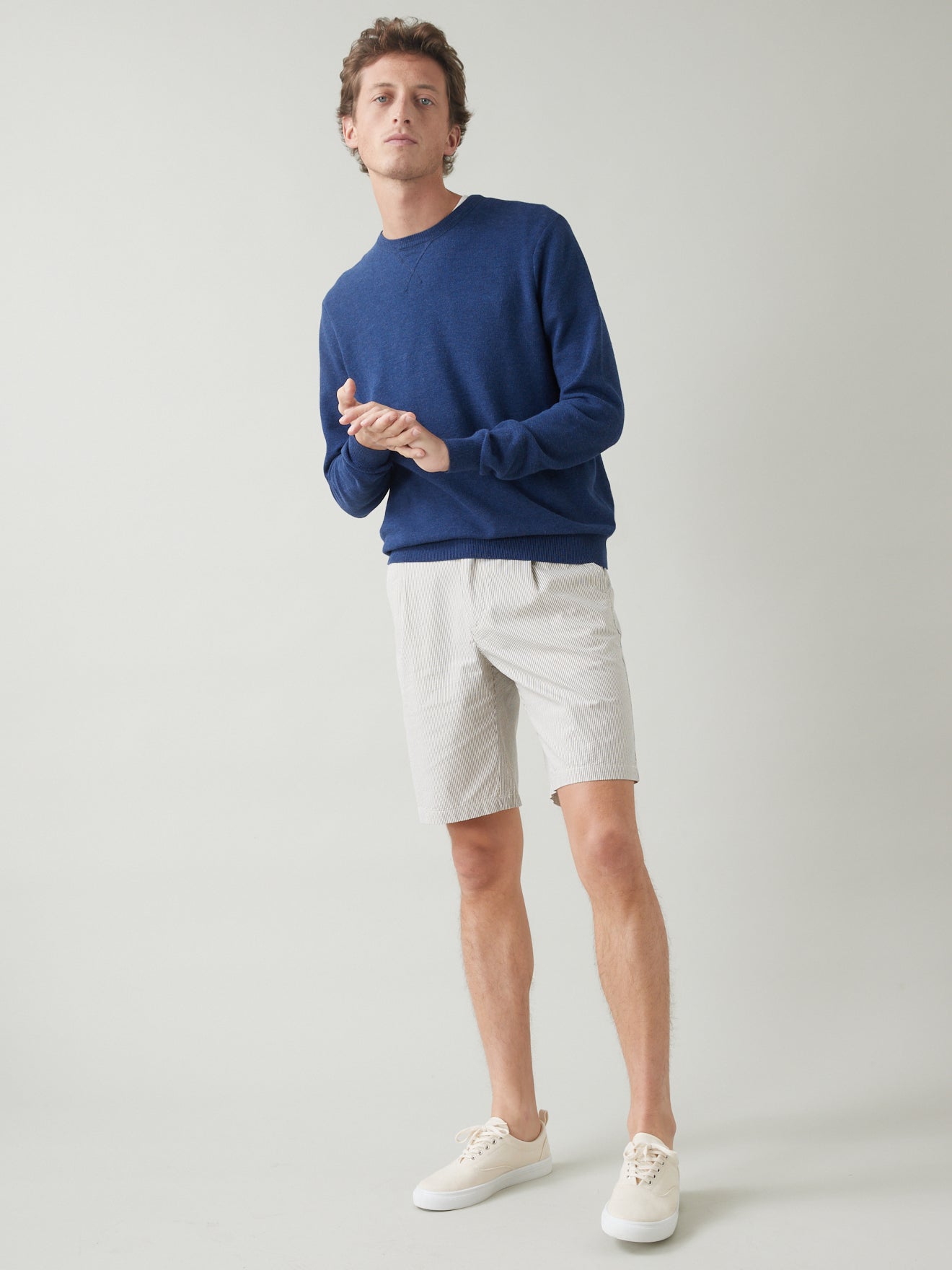 Bermuda seersucker homme taille élastiquée