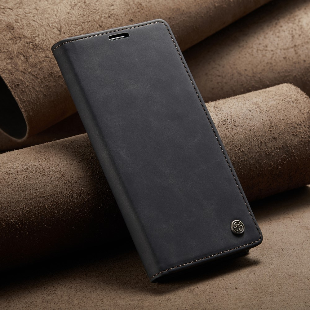 Samsung Galaxy A53 5G Leder Tasche Flip Wallet Etui mit Kartenfächern - Schwarz