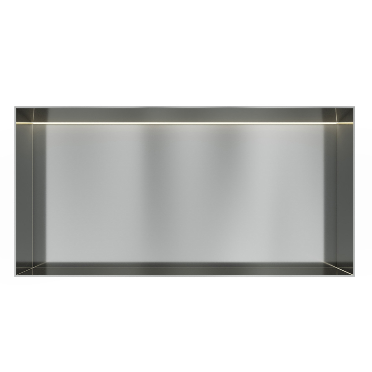 Hotbath &More frameless inbouwnis met verlichting 30x60x10cm RVS