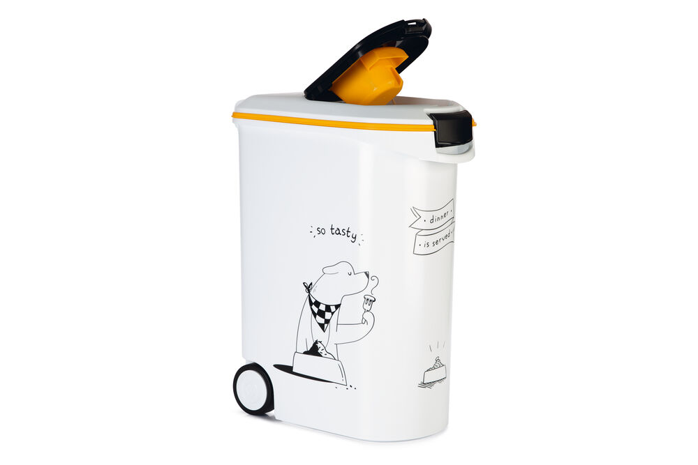 Curver Dis - Hond - Voercontainer - 54 Liter - Wit Grijs