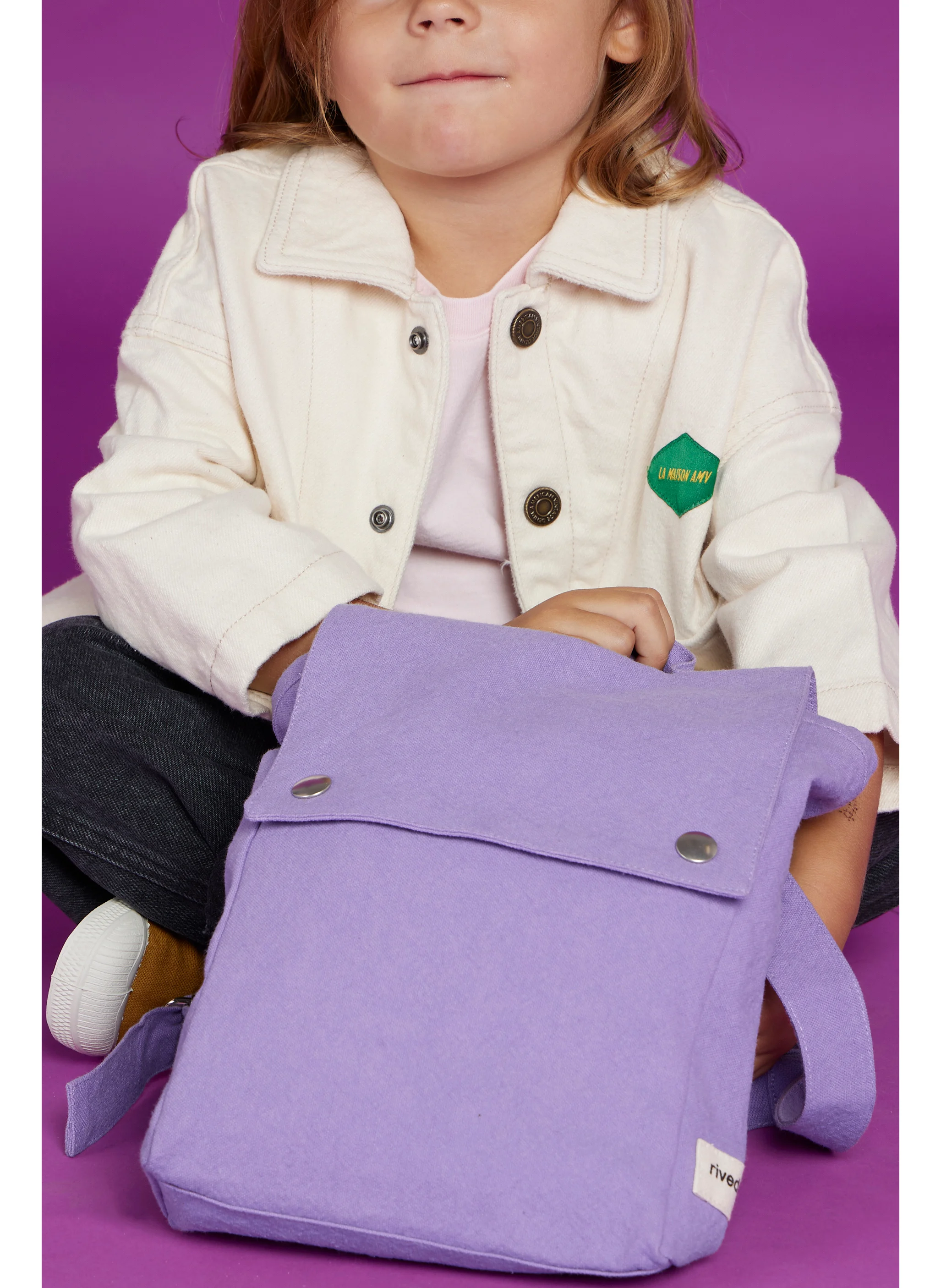 MINIMES - Sac à dos enfant en coton recyclé - 15 ANS - EDITION LIMITEE | Violet