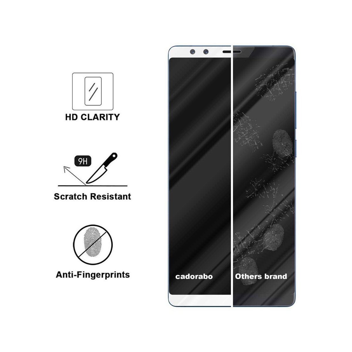 ZTE Nubia Z17S Skjermbeskytter Skärmskydd (hvit)