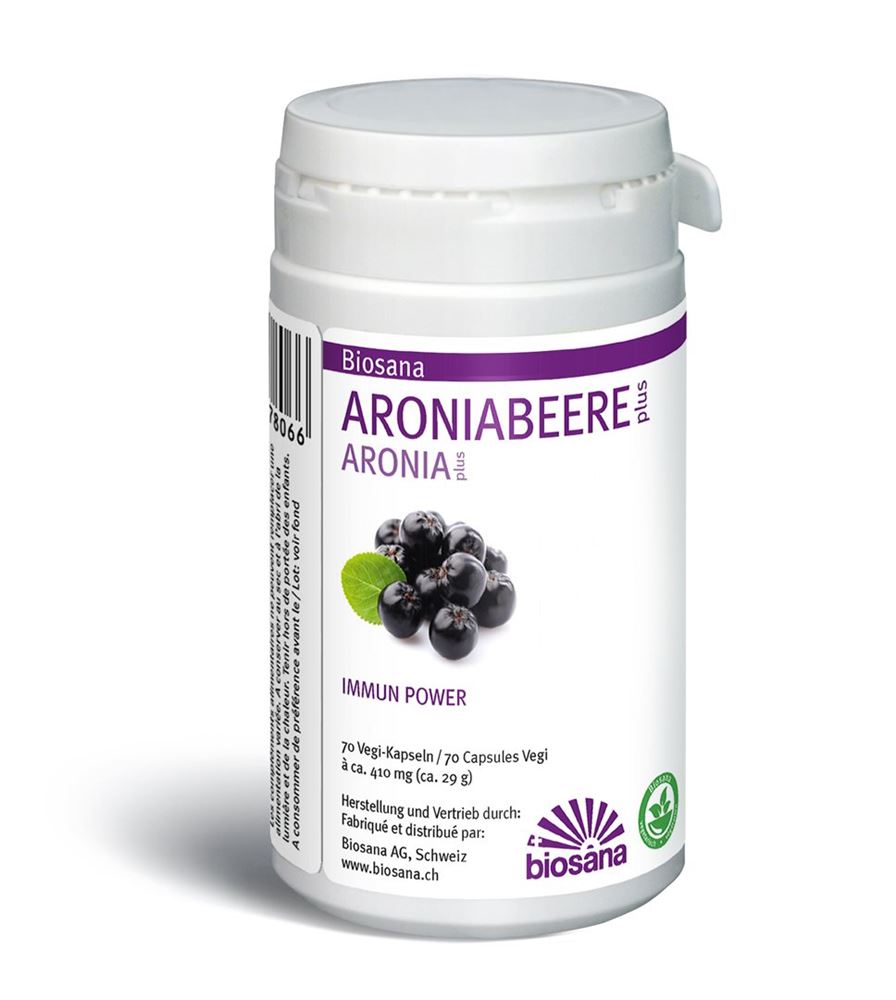 BIOSANA Aroniabeere plus<br>70 Stück, Dose, Kapsel