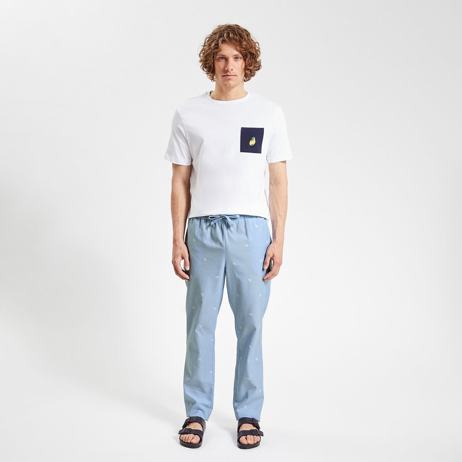 Pantalon de pyjama fantaisie Bleu clair