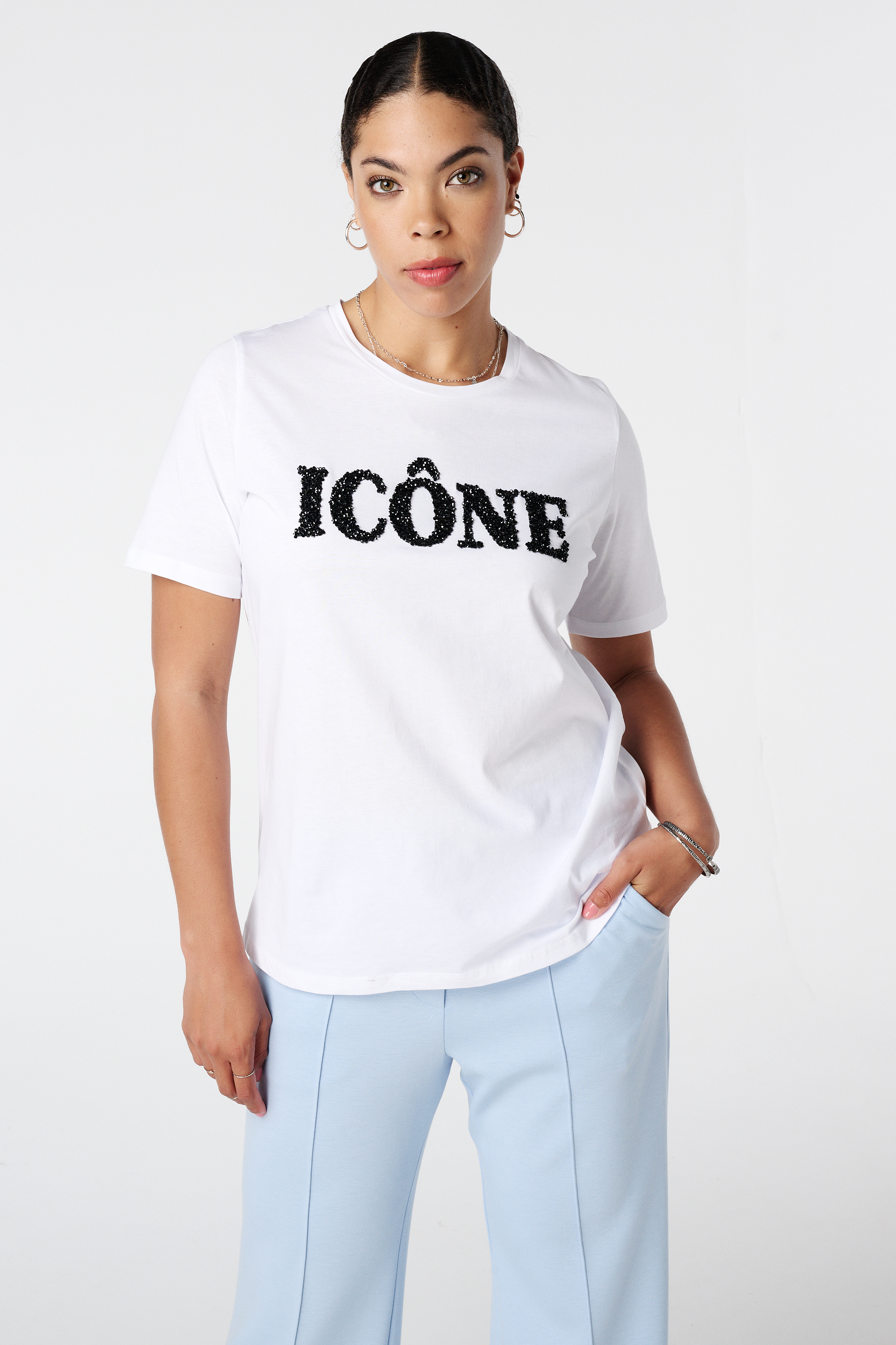 T-shirt met tekst Wit