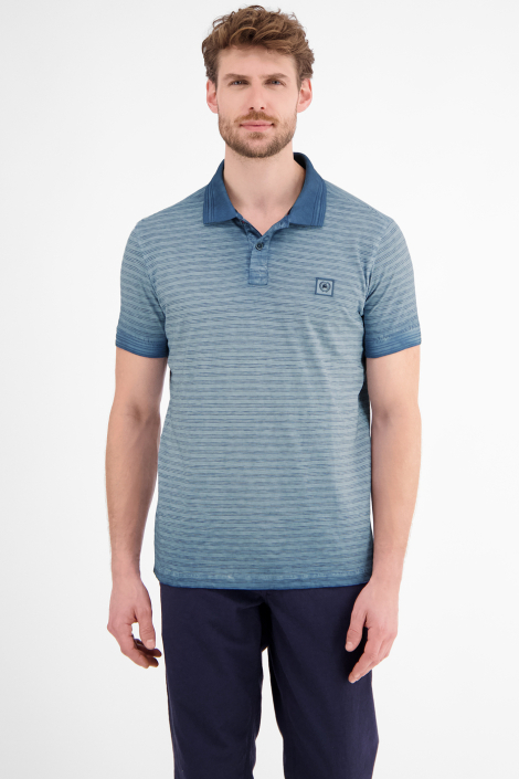 Lerros blauwe heren polo