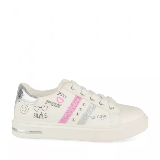 Baskets BLANC LOVELY SKULL