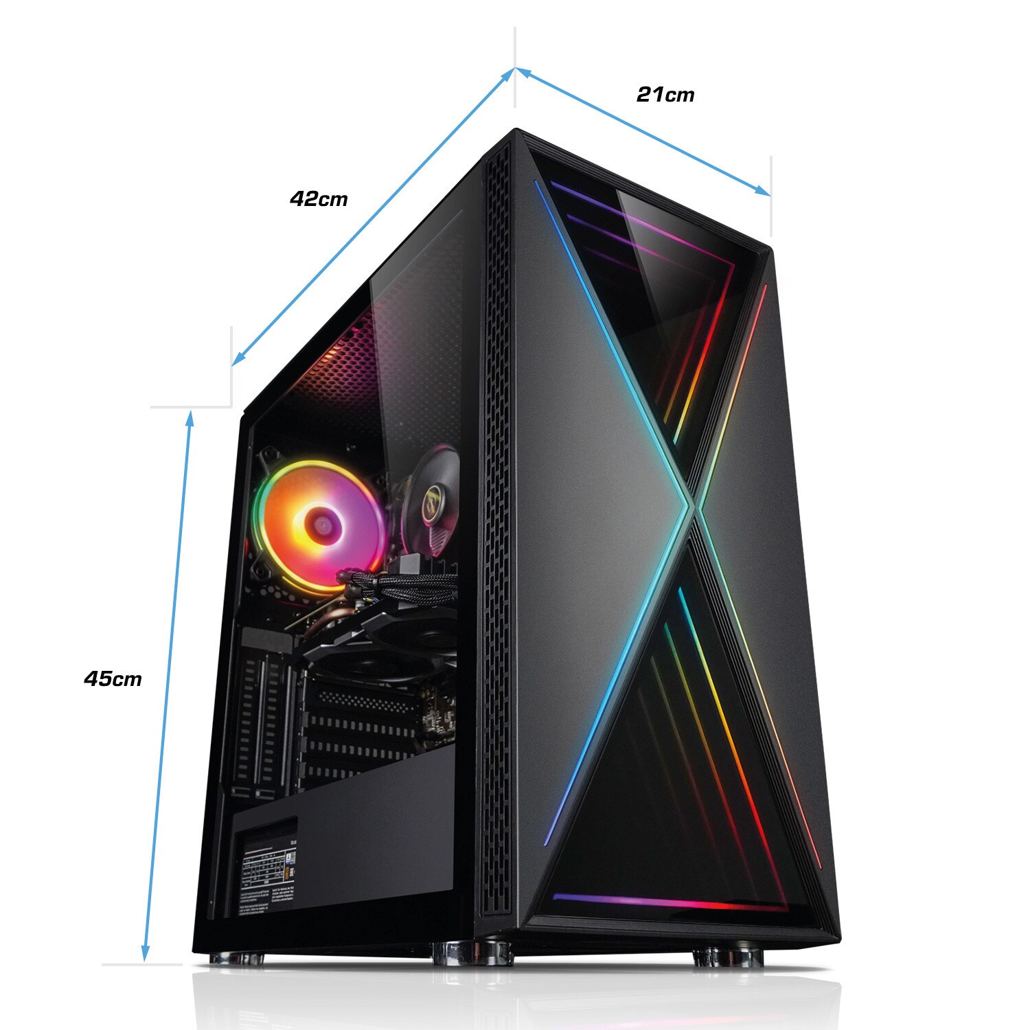 Gaming PC Dragon 12 Intel Core i9-12900KS, 32GB DDR4, NVIDIA RTX 4070 Super 12 GB, 2TB SSD, WLAN, Windows 11
