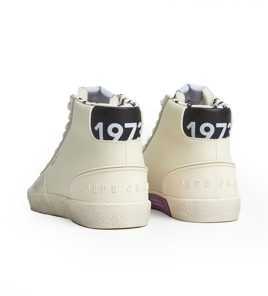 Tênis Pepe Jeans Kenton Vintagehigh W de couro branco