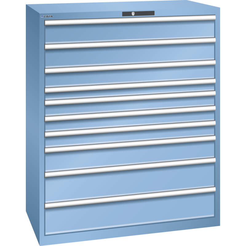 Armoire à tiroirs Lista 64 x 36E  H 145 x L 119,3  x P 72,5 cm 10 tiroirs Key Lock