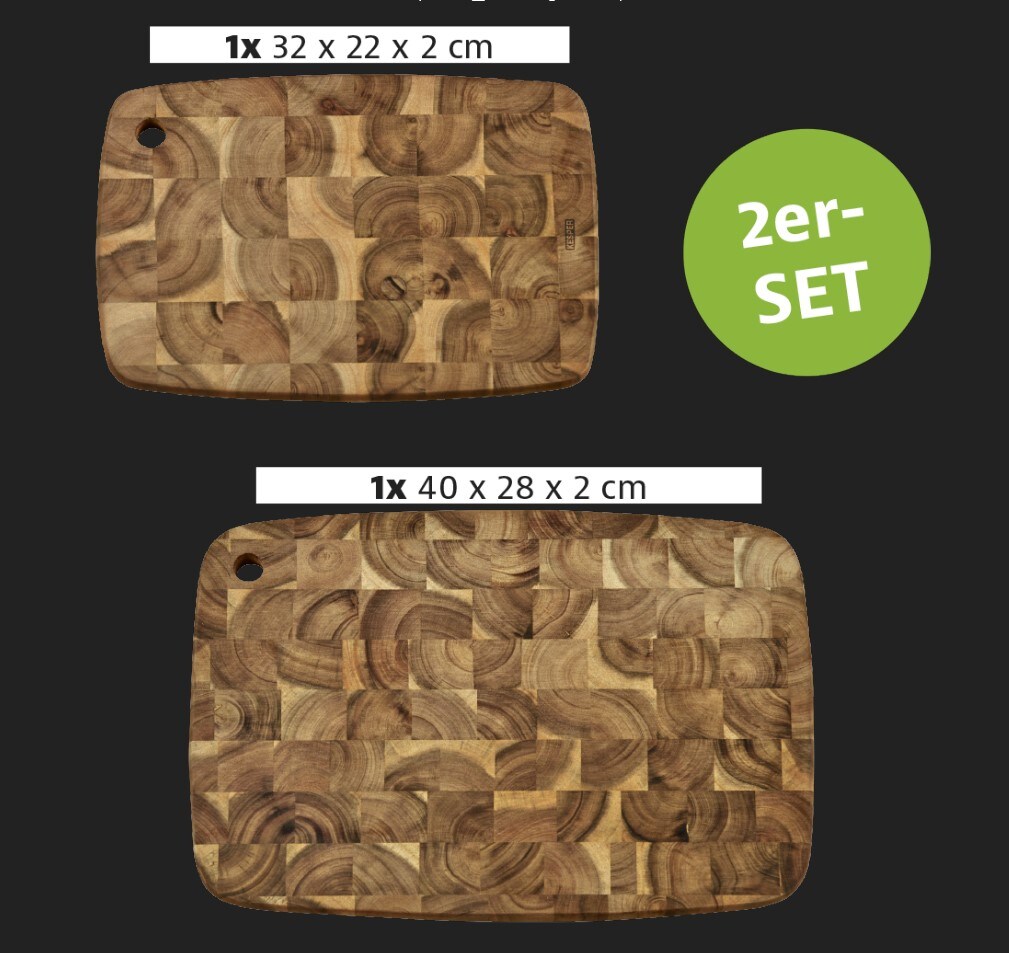 KESPER 2er Set, Tranchierbrett, Akazie, FSC