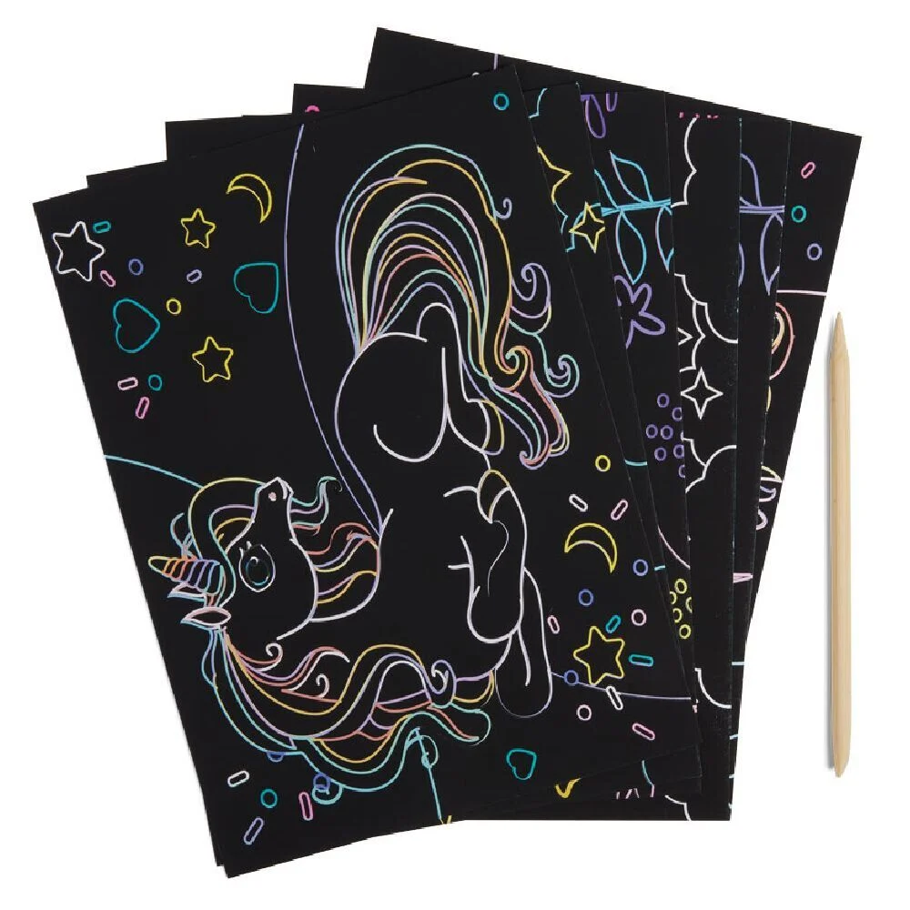 Livre scratch art enfant - 6 cartes à gratter