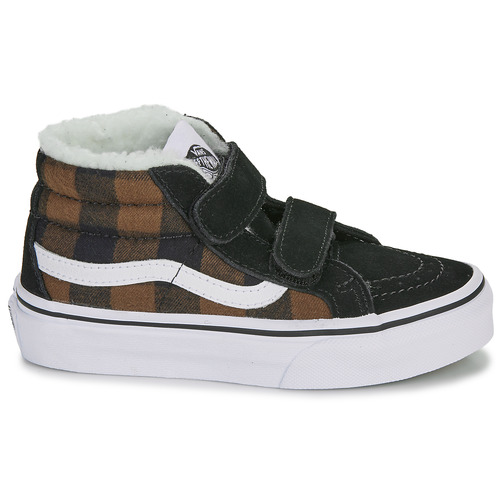 Vans - UY SK8-MID REISSUE V PLAID SHERPA - Noir / Marron