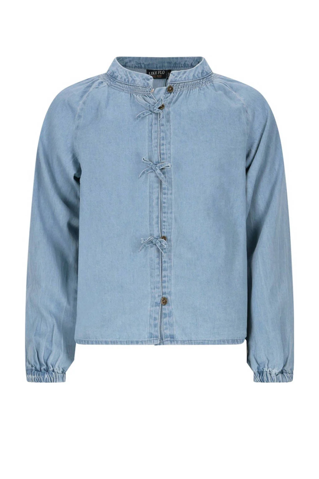 Like Flo denim blouse lichtblauw