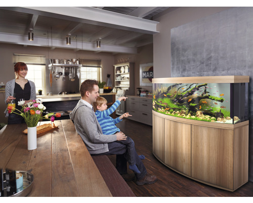 JUWEL Vision 450 aquarium inclusief LED-verlichting, verwarming, filter, zonder kast, licht hout