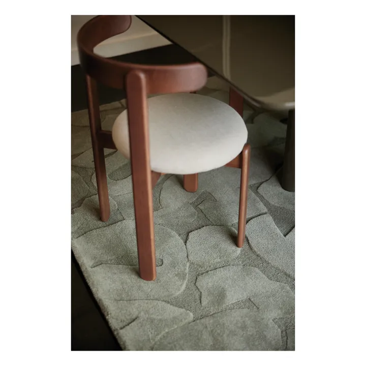 Gabrielle Paris Chaise Lilas en bois, assise en lin  | Blanc cassé